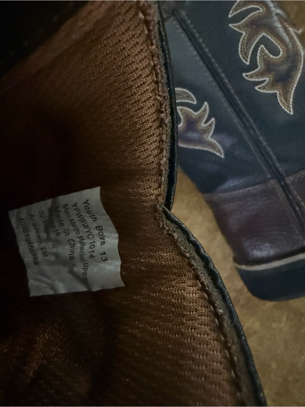 Kids Brown Leather Western Boots - Classic Cowboy Style - Picture 6 of 6
